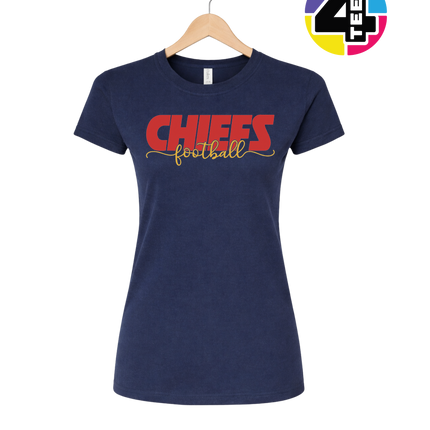 Chiefs Golden Football Rush Women's Tee