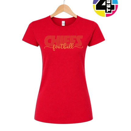 Chiefs Golden Football Rush Women's Tee