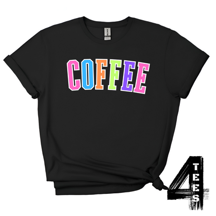 COFFEE - Multi-Color Varsity Letters