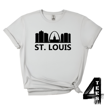 St. Louis Cityscape - black