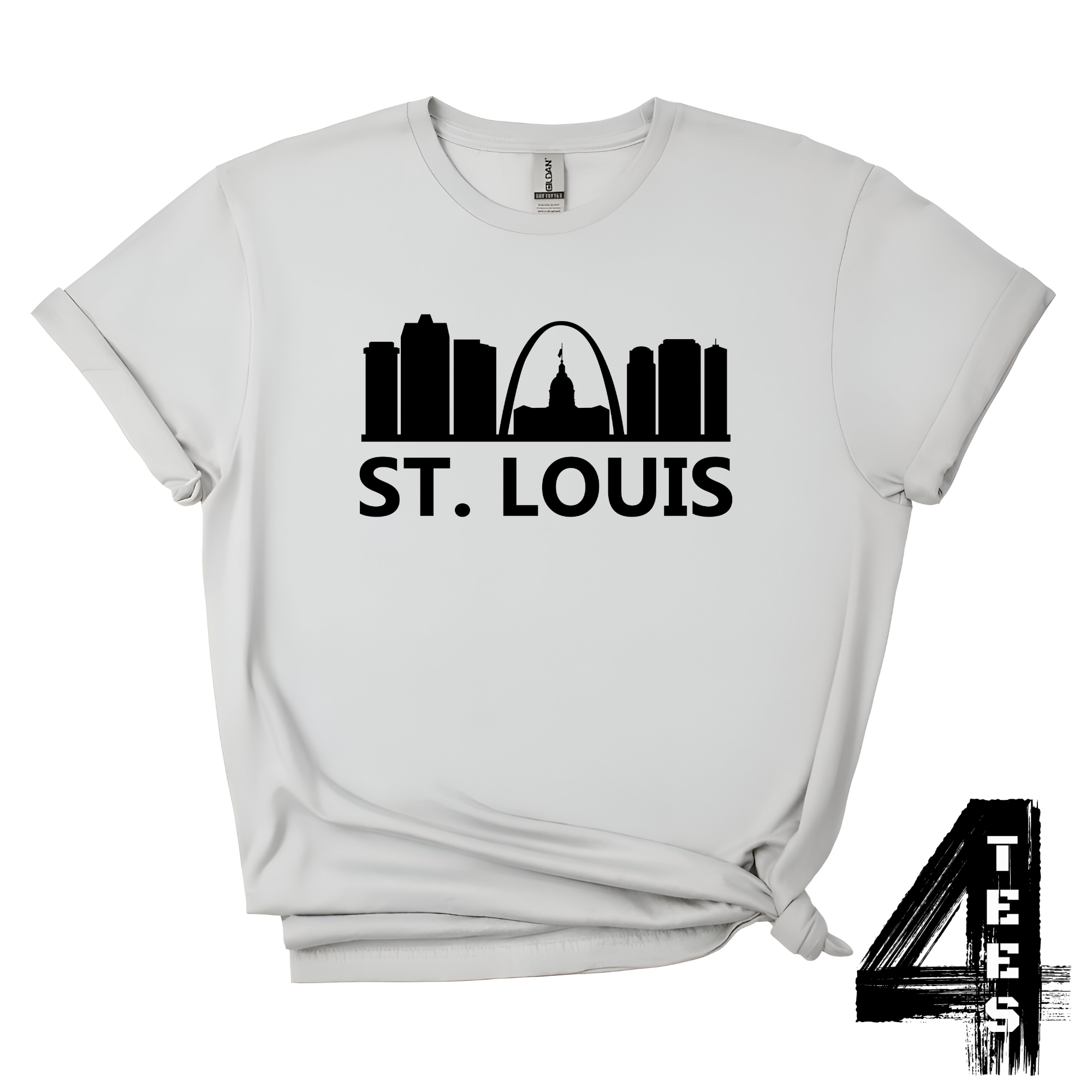 St. Louis Cityscape - black