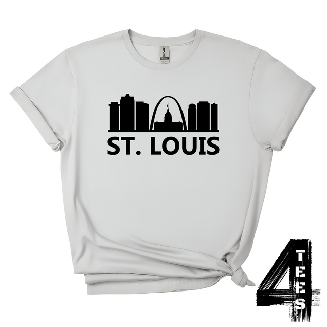 St. Louis Cityscape - black