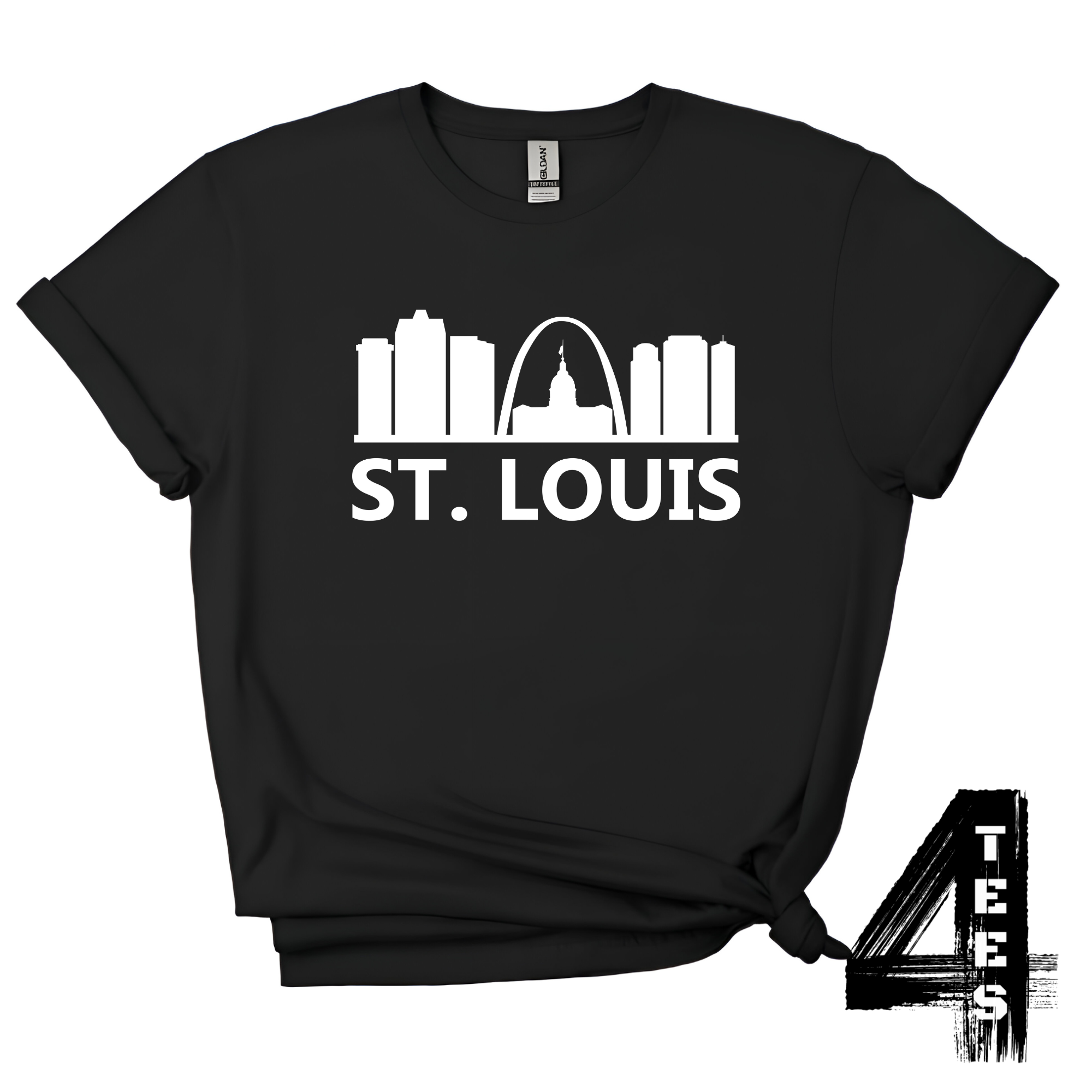 St. Louis Cityscape - white