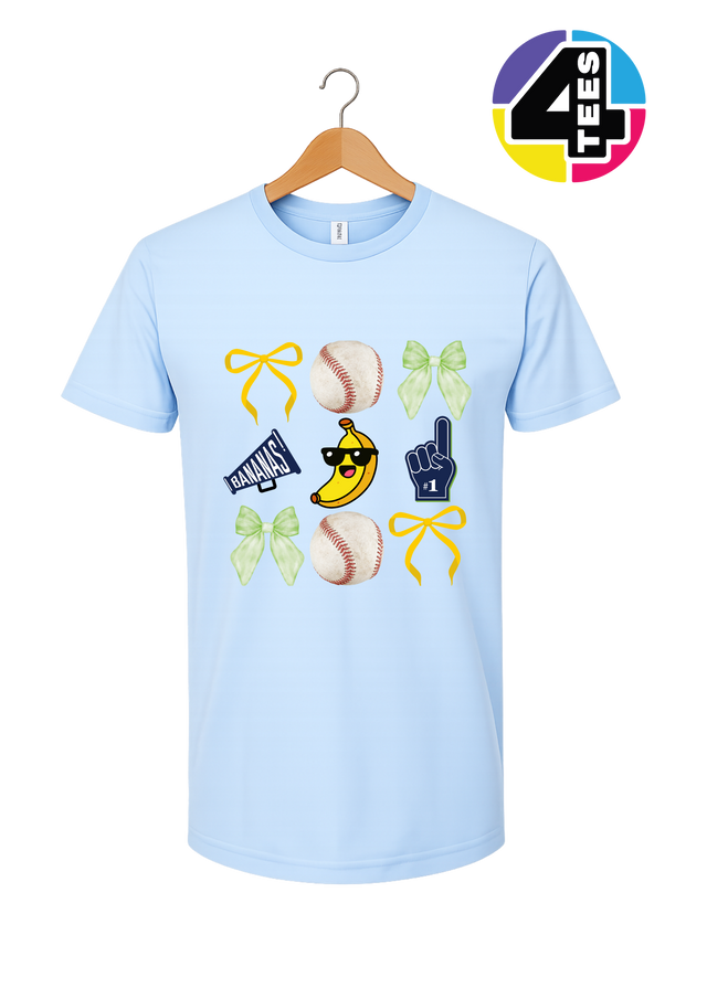 Bananas Baseball Fun Collage Design