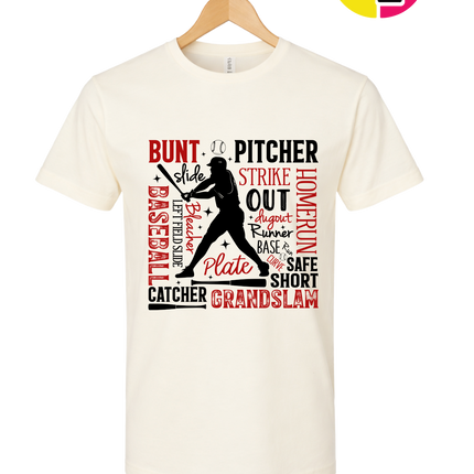 Baseball Terms Typography Design