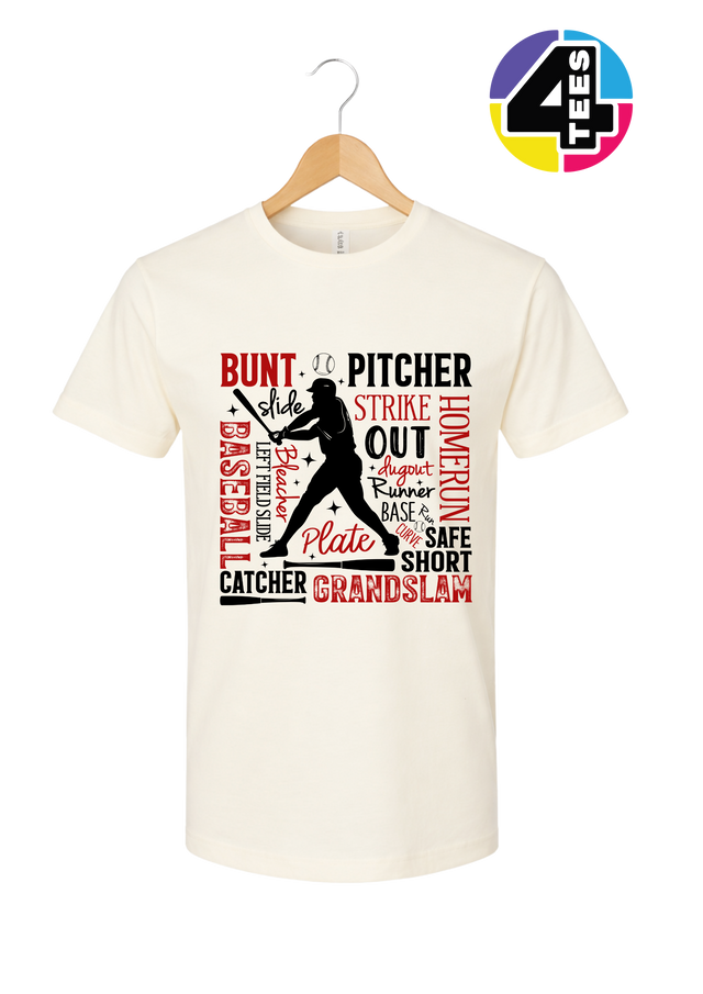 Baseball Terms Typography Design