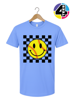 Softball Smiley Stitch Vibes
