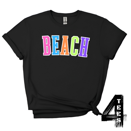 BEACH - Multi-Color Varsity Letters
