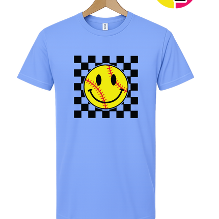 Softball Retro Smiley Face