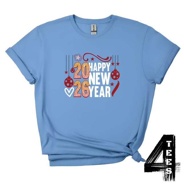 New Year Heart and Balloons