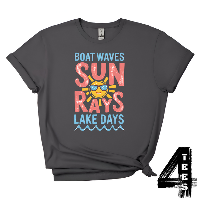 Boat Waves, Sun Rays, Lake Days