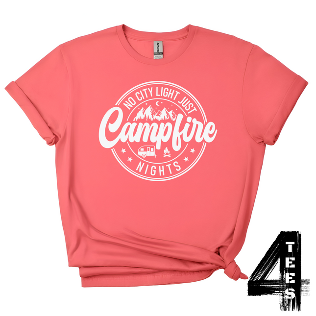 No City Lights Just Campfire Nights Vintage