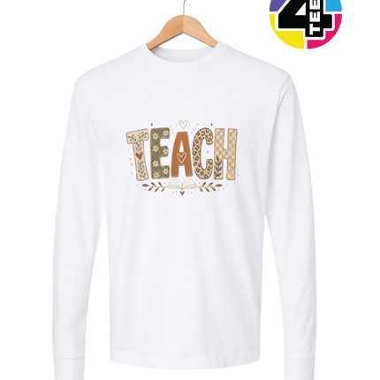 Boho Autumn Teach Long Sleeve Tee