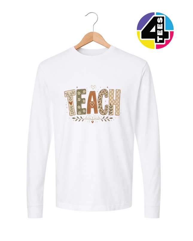 Boho Autumn Teach Long Sleeve Tee