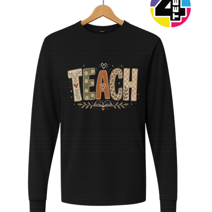 Boho Autumn Teach Long Sleeve Tee
