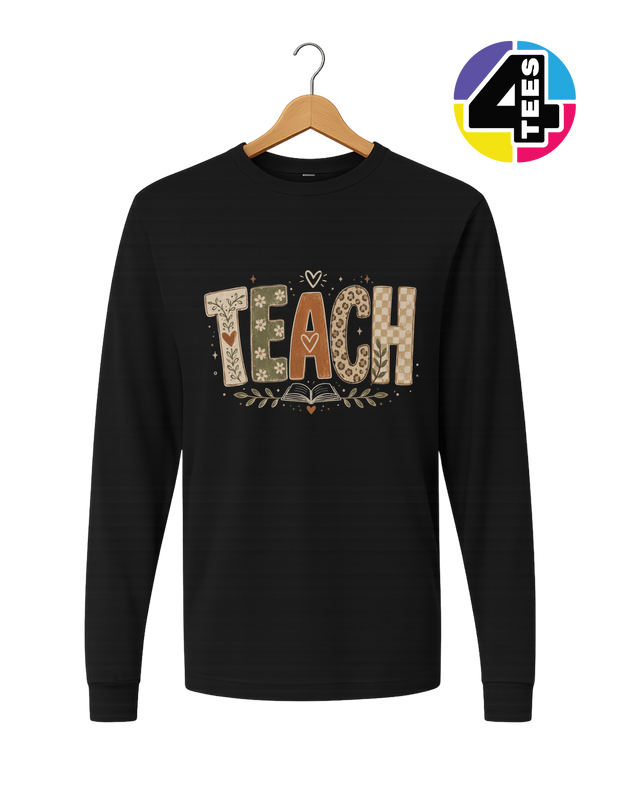 Boho Autumn Teach Long Sleeve Tee