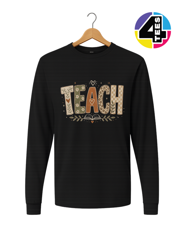 Boho Autumn Teach Long Sleeve Tee