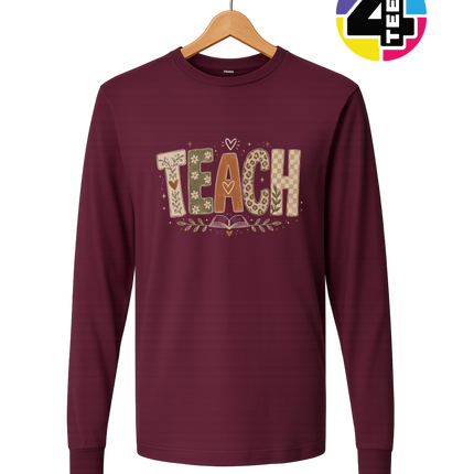 Boho Autumn Teach Long Sleeve Tee