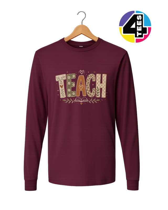Boho Autumn Teach Long Sleeve Tee