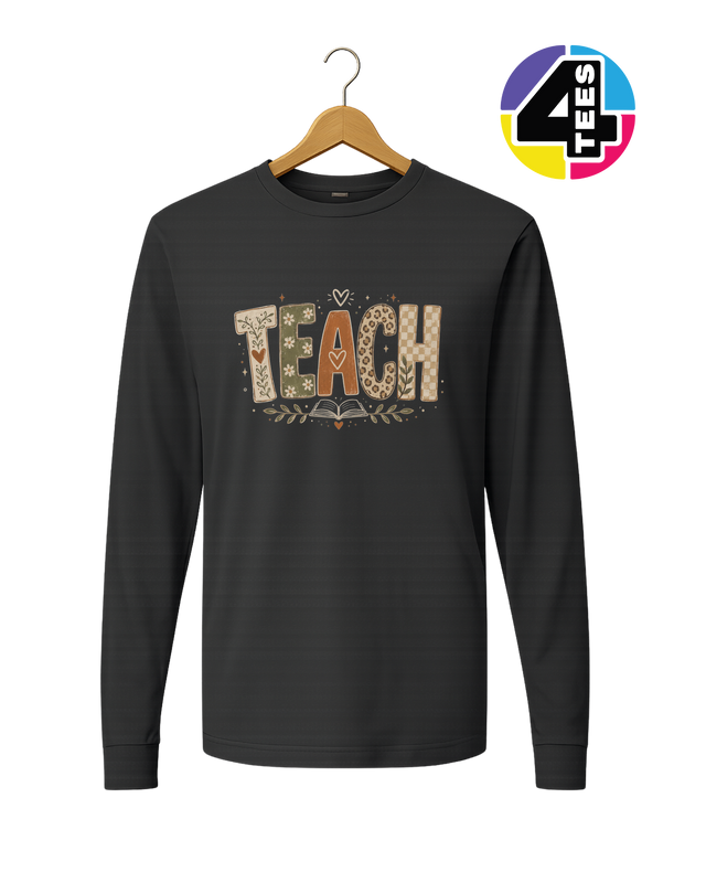Boho Autumn Teach Long Sleeve Tee