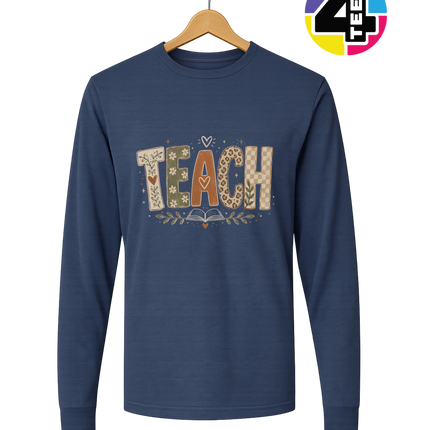 Boho Autumn Teach Long Sleeve Tee