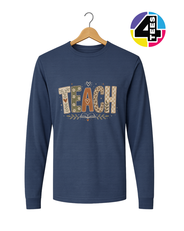 Boho Autumn Teach Long Sleeve Tee