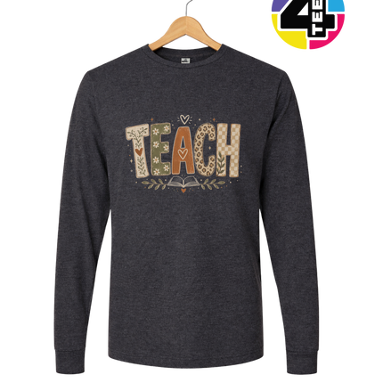 Boho Autumn Teach Long Sleeve Tee