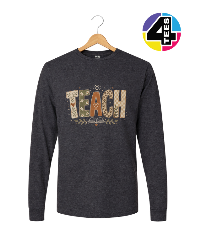 Boho Autumn Teach Long Sleeve Tee