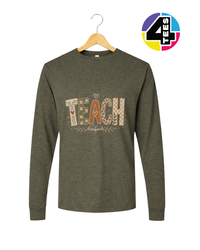 Boho Autumn Teach Long Sleeve Tee
