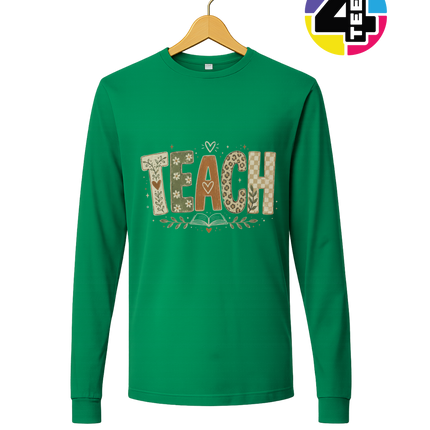 Boho Autumn Teach Long Sleeve Tee