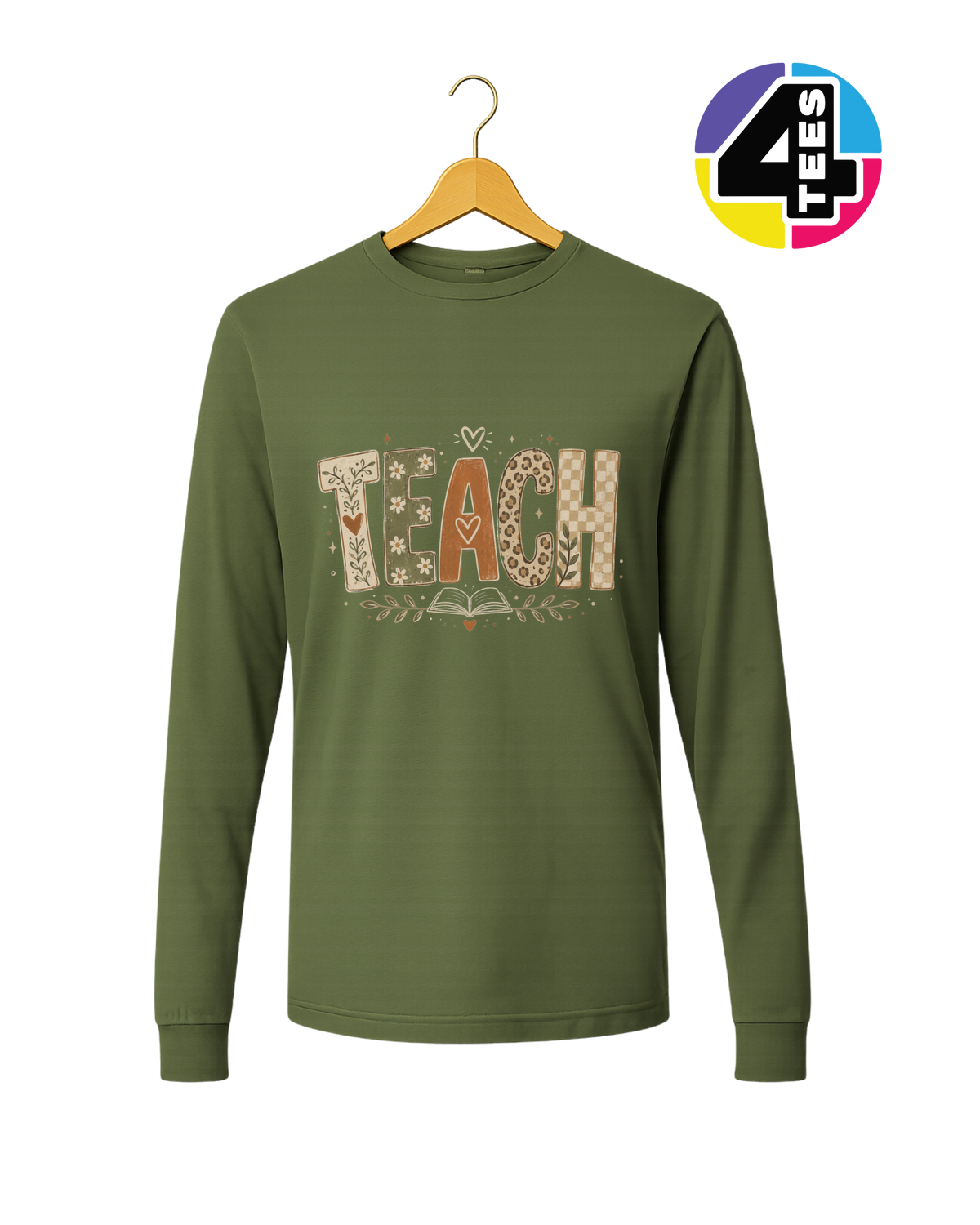 Boho Autumn Teach Long Sleeve Tee