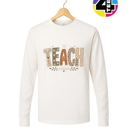 Boho Autumn Teach Long Sleeve Tee