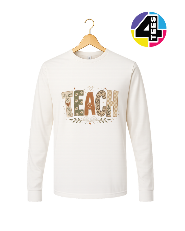 Boho Autumn Teach Long Sleeve Tee