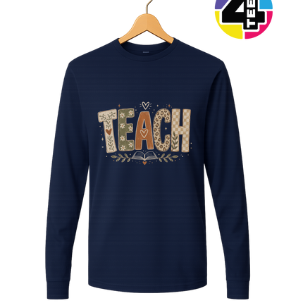 Boho Autumn Teach Long Sleeve Tee