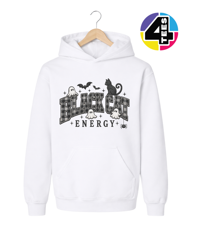 Black Cat Energy Youth Hoodie