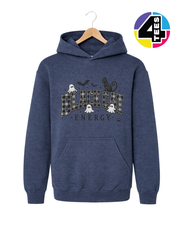 Black Cat Energy Youth Hoodie