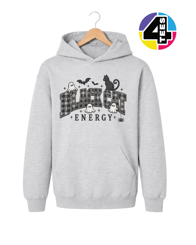 Black Cat Energy Youth Hoodie