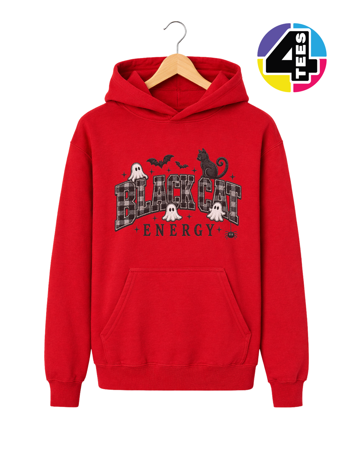 Black Cat Energy Youth Hoodie