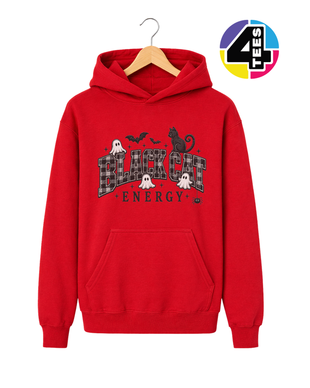 Black Cat Energy Youth Hoodie