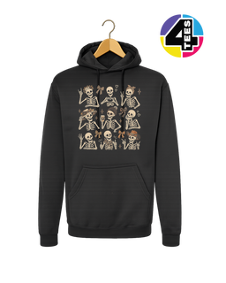 Spooky-Cute Skeleton Squad Hoodie