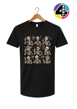 Spooky-Cute Skeleton Squad Tee