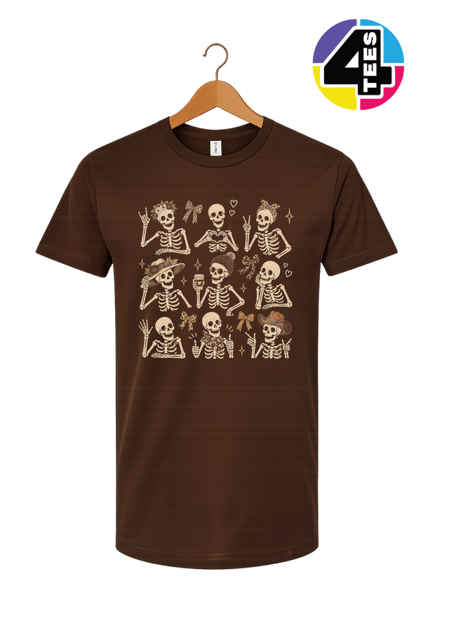 Spooky-Cute Skeleton Squad Tee