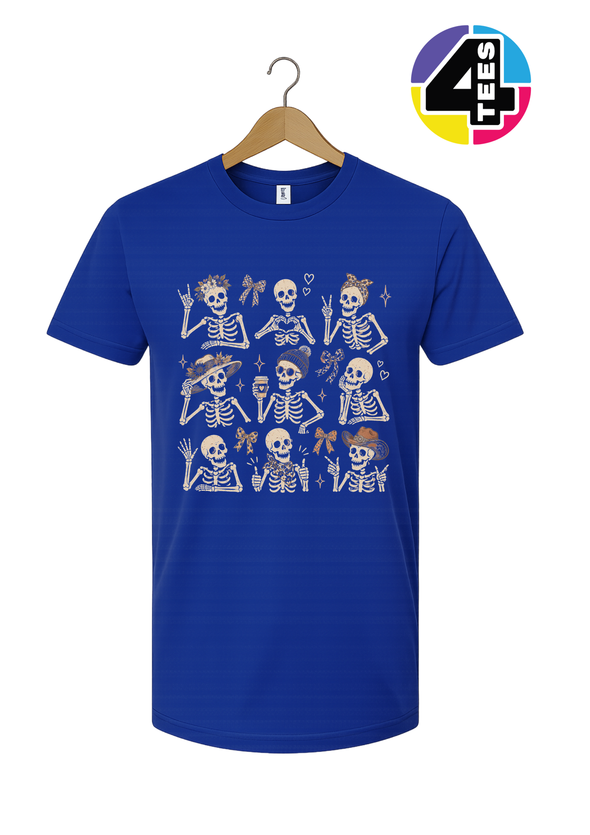 Spooky-Cute Skeleton Squad Tee