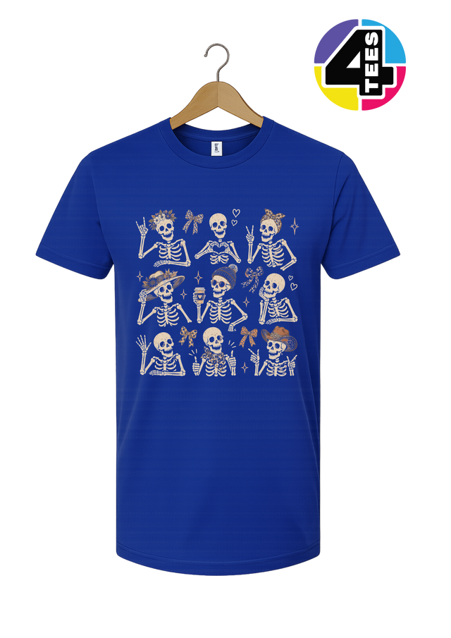 Spooky-Cute Skeleton Squad Tee