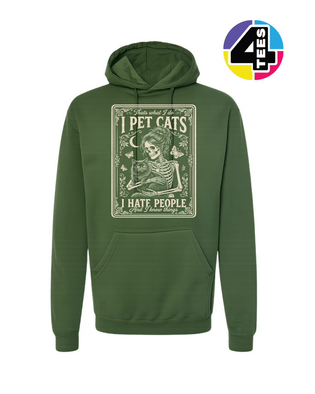 I Pet Cats, I Hate People Hoodie