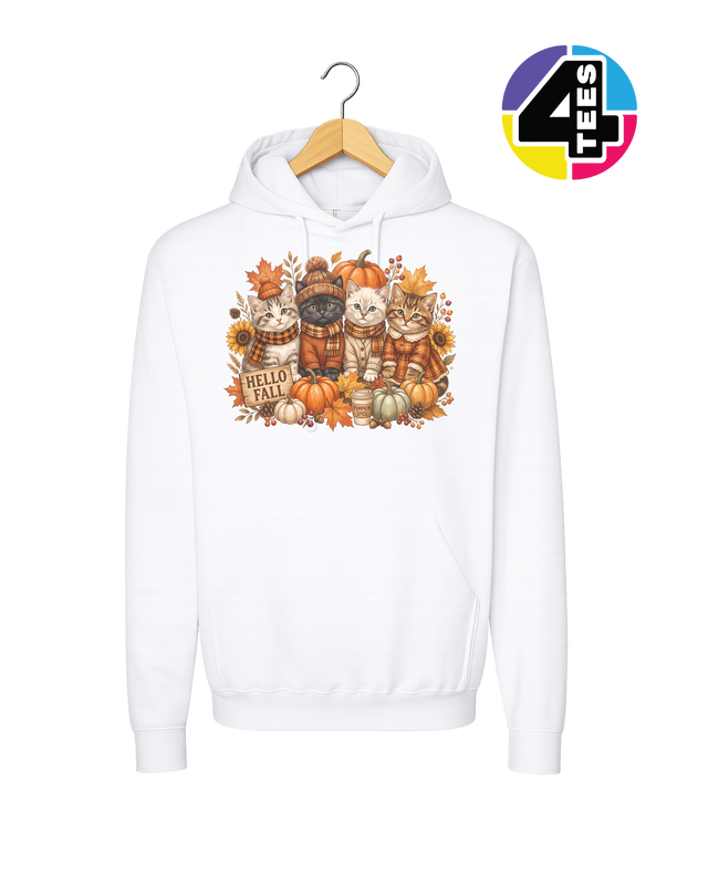 Hello Fall Kittens Hoodie