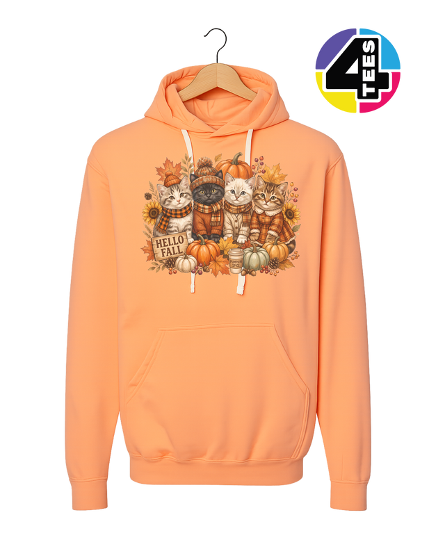 Hello Fall Kittens Hoodie