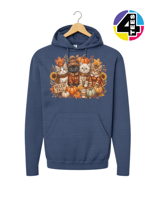 Hello Fall Kittens Hoodie