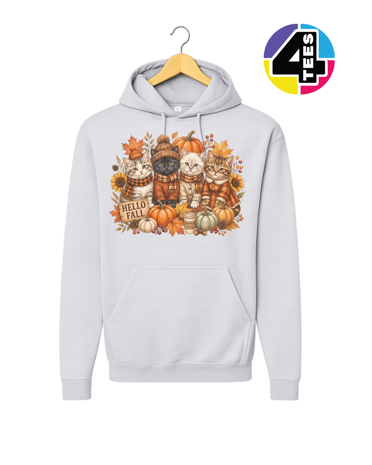 Hello Fall Kittens Hoodie