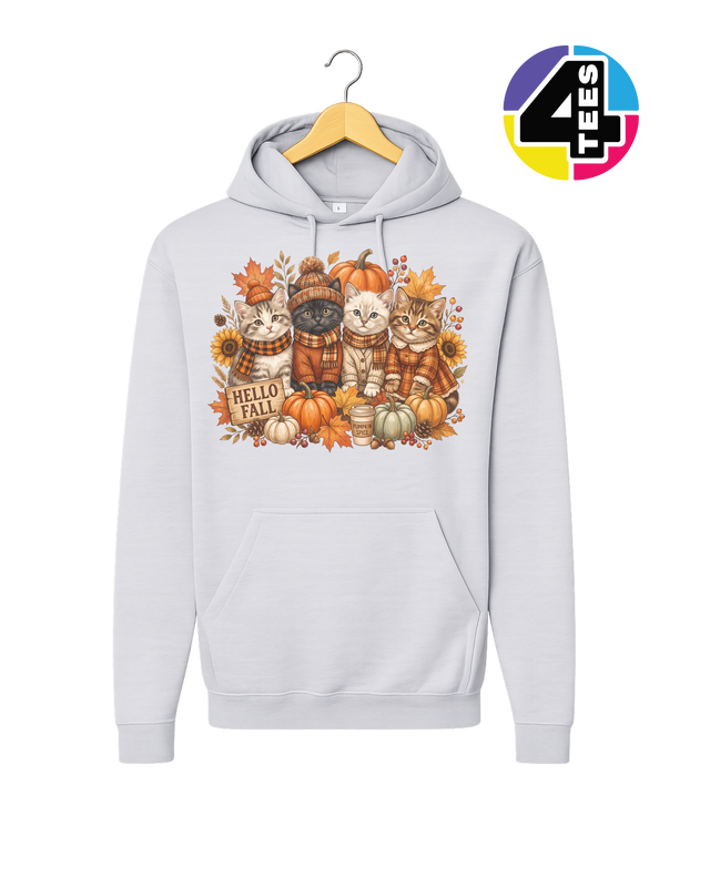 Hello Fall Kittens Hoodie